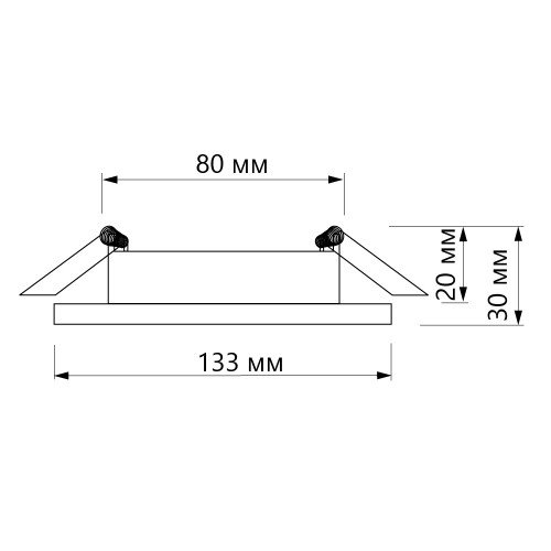 Светильник встраиваемый с белой LED подсветкой Feron CD4021 потолочный GX53 без лампы прозрачный