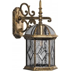 Светильник садово-парковый Feron PL131 шестигранный на стену вниз 60W E27 230V, черное золото 11335 Светильник садово-парковый Feron PL131 шестигранный на стену вниз 60W E27 230V, черное золото 11335