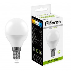 Лампа светодиодная Feron LB-550 Шарик E14 9W 175-265V 4000K 25802 Лампа светодиодная Feron LB-550 Шарик E14 9W 175-265V 4000K 25802