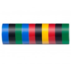 Изоляционная лента STEKKER INTP01319-100 0,13*19мм, 100 м, комплект 10 штук, мультиколор 39290 Изоляционная лента STEKKER INTP01319-100 0,13*19мм, 100 м, комплект 10 штук, мультиколор 39290