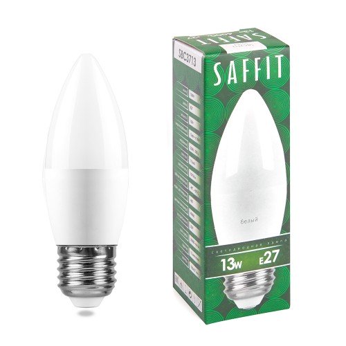 Лампа светодиодная SAFFIT SBC3713 Свеча E27 13W 4000K