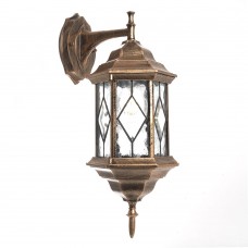 Светильник садово-парковый Feron PL122 шестигранный на стену вниз 60W E27 230V, черное золото 11344 Светильник садово-парковый Feron PL122 шестигранный на стену вниз 60W E27 230V, черное золото 11344