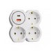 Разветвитель сетевой на 3 выхода с/з, STEKKER, 250В, 16А, USB A+Type C, 2,4А, PD, белый/серый ADP16-17-20 50110