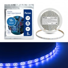 Светодиодная LED лента Feron LS604, 60SMD(2835)/m 4.8W/m 12V IP65 5m синий 27677 Светодиодная LED лента Feron LS604, 60SMD(2835)/m 4.8W/m 12V IP65 5m синий 27677
