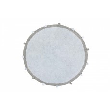 Ковер Lorena Canals с помпонами голубой 120D