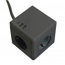 HM10-41-01 Удлинитель 3-местный с/з, 3x1мм2, 1.5м, 250В, 16А, 2USB+1С, 5V 3,1А, серия Comfort, черный STEKKER 49657 HM10-41-01 Удлинитель 3-местный с/з, 3x1мм2, 1.5м, 250В, 16А, 2USB+1С, 5V 3,1А, серия Comfort, черный STEKKER 49657