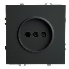 Розетка 1-местная с защитной шторкой (механизм), STEKKER,  б/з, 250В, 16А, серия Эмили, RST16-5109-05, черный уголь, soft touch 49850 Розетка 1-местная с защитной шторкой (механизм), STEKKER,  б/з, 250В, 16А, серия Эмили, RST16-5109-05, черный уголь, soft touch 49850