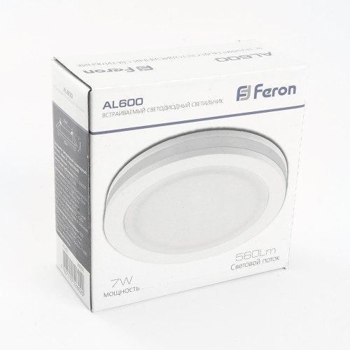 Светодиодный светильник Feron AL600 встраиваемый 7W 4000K белый