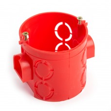 Подрозетник углубленный STEKKER EBX30-01-1 с кабель-каналом для сплошных стен, красный 49002 Подрозетник углубленный STEKKER EBX30-01-1 с кабель-каналом для сплошных стен, красный 49002