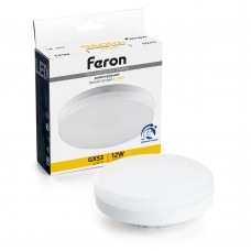 Лампа светодиодная диммируемая Feron LB-456 GX53 12W 230V 2700K 51064 Лампа светодиодная диммируемая Feron LB-456 GX53 12W 230V 2700K 51064
