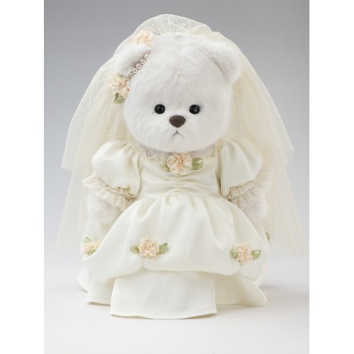 Авторская мягкая игрушка Lina Медведь белый в Винтажном платье невесты M (±30 см) Авторская мягкая игрушка Lina Медведь белый в Винтажном платье невесты M (±30 см)