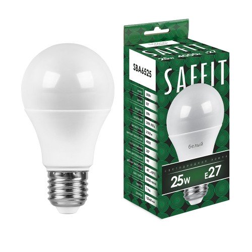 Лампа светодиодная SAFFIT SBA6525 Шар E27 25W 230V 4000K