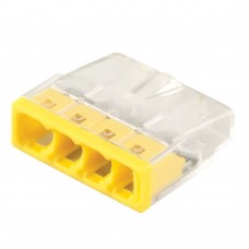 Клемма монтажная 4-проводная STEKKER  для 1-жильного проводника, LD2273-204 (5 штук в упаковке) 32414 Клемма монтажная 4-проводная STEKKER  для 1-жильного проводника, LD2273-204 (5 штук в упаковке) 32414