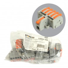 Клемма супер-компактная разветвительная 1 вход, 5 выходов, наборная STEKKER,LD220-105  (DIY упак 10 шт) 49793 Клемма супер-компактная разветвительная 1 вход, 5 выходов, наборная STEKKER,LD220-105  (DIY упак 10 шт) 49793