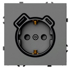 Розетка 1-местная з/ш с/з 16А + USB + Type C (механизм), Stekker, 250В, 20W, серия Эмили, платиново-серый, soft-touch, RST16-5119-10 50219 Розетка 1-местная з/ш с/з 16А + USB + Type C (механизм), Stekker, 250В, 20W, серия Эмили, платиново-серый, soft-touch, RST16-5119-10 50219