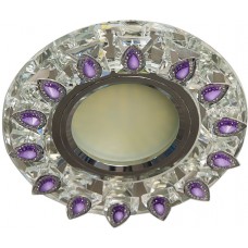 Светильник встраиваемый с белой LED подсветкой Feron CD55A потолочный MR16 G5.3 прозрачно-сиреневый Светильник встраиваемый с белой LED подсветкой Feron CD55A потолочный MR16 G5.3 прозрачно-сиреневый