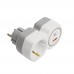 Разветвитель сетевой на 1 выход с/з STEKKER 250В, 16А, USB A+ Type C, 2,4А, PD, белый/серый, ADP16-16-20 50109