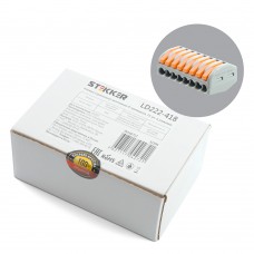 Клемма строительно-монтажная 8-проводная STEKKER, LD222-418. Упаковка (25 шт) 32399 Клемма строительно-монтажная 8-проводная STEKKER, LD222-418. Упаковка (25 шт) 32399