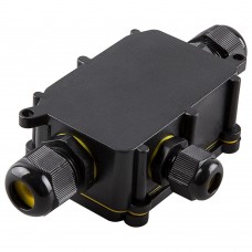 Коробка распределительная STEKKER  LD523 водонепроницаемая на 3 выхода, 450V, 140х78х36, черный 49121 Коробка распределительная STEKKER  LD523 водонепроницаемая на 3 выхода, 450V, 140х78х36, черный 49121