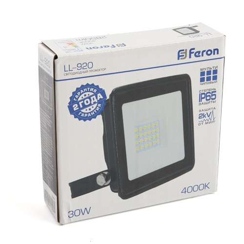 Светодиодный прожектор Feron LL-920 IP65 30W 4000K