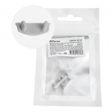 Заглушка без отверстия для профиля CAB264, LD370 (комплект 4шт) FERON 48245 Заглушка без отверстия для профиля CAB264, LD370 (комплект 4шт) FERON 48245