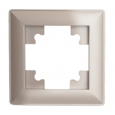 Рамка STEKKER, PFR00-7001-02 1-местная, пластик, серия Катрин, шампань 39802 Рамка STEKKER, PFR00-7001-02 1-местная, пластик, серия Катрин, шампань 39802