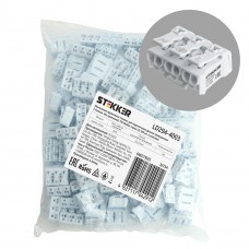 Клемма монтажная STEKKER, LD294-4003, для подключения фазных проводников, 3 контактные группы (3 ввода, 3 вывода на полюс). Упаковка (100 шт) 32734 Клемма монтажная STEKKER, LD294-4003, для подключения фазных проводников, 3 контактные группы (3 ввода, 3 вывода на полюс). Упаковка (100 шт) 32734