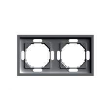 Рамка STEKKER, PFR00-5002-09 2-местная, серия Эмили, антрацит, soft touch 49937