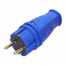 Вилка прямая с/з, STEKKER, RPG16-21-441 (В 16-001), каучук 250В, 16A, IP44, синий 39161 Вилка прямая с/з, STEKKER, RPG16-21-441 (В 16-001), каучук 250В, 16A, IP44, синий 39161