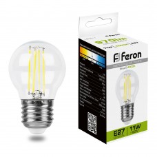 Лампа светодиодная Feron LB-511 Шарик E27 11W 230V 4000K 38016 Лампа светодиодная Feron LB-511 Шарик E27 11W 230V 4000K 38016