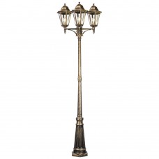 Светильник садово-парковый Feron 6215/PL6215 столб 3*100W E27 230V, черное золото 11208 Светильник садово-парковый Feron 6215/PL6215 столб 3*100W E27 230V, черное золото 11208