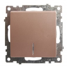 Выключатель 1-клавишный c индикатором (механизм) STEKKER GLS10-7101-02, 250В, 10А, серия Катрин, шампань 39591 Выключатель 1-клавишный c индикатором (механизм) STEKKER GLS10-7101-02, 250В, 10А, серия Катрин, шампань 39591