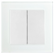 Выключатель 2-клавишный STEKKER, GLS10-7004-01, 250В, 10А, серия Катрин, белый 39165