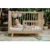 Кроватка для новорожденного Lilla (приставная) - модель Aria дерево + Матрас DreamTex 120х60 см