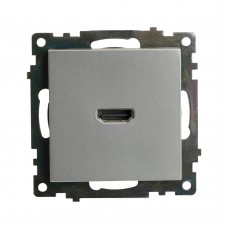 Розетка HDMI 2.1, Type A (механизм), STEKKER GLS00-7118-03, серия Катрин, серебро 50061 Розетка HDMI 2.1, Type A (механизм), STEKKER GLS00-7118-03, серия Катрин, серебро 50061