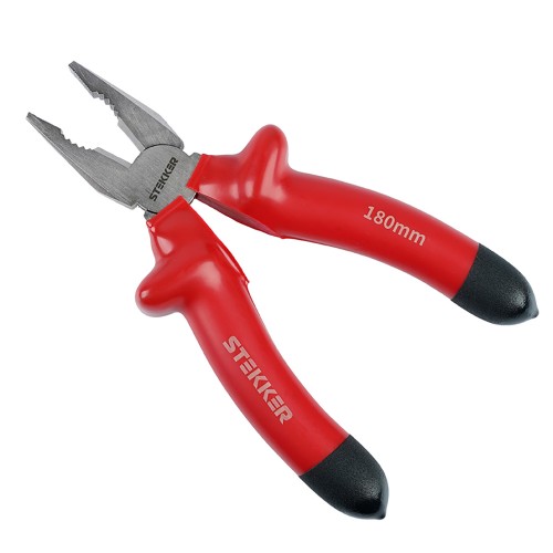 Плоскогубцы комбинированные диэлектрические STEKKER, 180мм, PLE1-180-S 50502 Плоскогубцы комбинированные диэлектрические STEKKER, 180мм, PLE1-180-S 50502