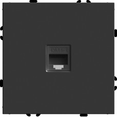 Розетка компьютерная 1-местная RJ-45 (механизм), STEKKER, серия Эмили, RST00-5117-05, черный уголь, soft touch 49847 Розетка компьютерная 1-местная RJ-45 (механизм), STEKKER, серия Эмили, RST00-5117-05, черный уголь, soft touch 49847
