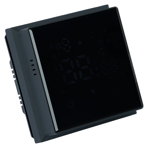 Терморегулятор Wi-Fi (механизм), STEKKER, 250В, 3500Вт, серия Эмили, RSW00-5119-05, черный уголь, soft touch 50377 Терморегулятор Wi-Fi (механизм), STEKKER, 250В, 3500Вт, серия Эмили, RSW00-5119-05, черный уголь, soft touch 50377