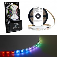 Светодиодная LED лента Feron LS606, 60SMD(5050)/m 14.4W/m 12V 5m RGB c адаптером с вилкой, контроллером с пультом в комплекте 27706 Светодиодная LED лента Feron LS606, 60SMD(5050)/m 14.4W/m 12V 5m RGB c адаптером с вилкой, контроллером с пультом в комплекте 27706