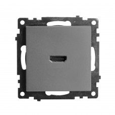 Розетка HDMI 2.1, Type A (механизм), серия Катрин, графит, GLS00-7118-06 STEKKER 50059 Розетка HDMI 2.1, Type A (механизм), серия Катрин, графит, GLS00-7118-06 STEKKER 50059