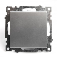 Выключатель 1-клавишный (механизм), STEKKER GLS10-7103-03, 250V, 10А, серия Катрин, серебро 39575 Выключатель 1-клавишный (механизм), STEKKER GLS10-7103-03, 250V, 10А, серия Катрин, серебро 39575