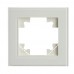 Рамка 1-местная для сенсорных механизмов, подсветки, стекло, STEKKER, GFR00-7001-01S, серия Катрин, белый 50303