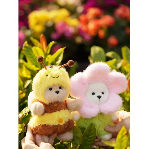 Авторская мягкая игрушка Lina Медведь молочный Пчелка брелок XS (±15 см) Авторская мягкая игрушка Lina Медведь молочный Пчелка брелок XS (±15 см)