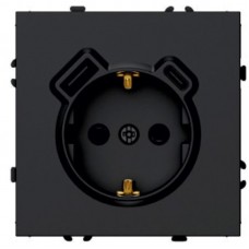 Розетка 1-местная з/ш с/з 16А + USB + Type C (механизм), Stekker, 250В, 20W, серия Эмили, черный уголь, soft-touch, RST16-5119-05 50218 Розетка 1-местная з/ш с/з 16А + USB + Type C (механизм), Stekker, 250В, 20W, серия Эмили, черный уголь, soft-touch, RST16-5119-05 50218
