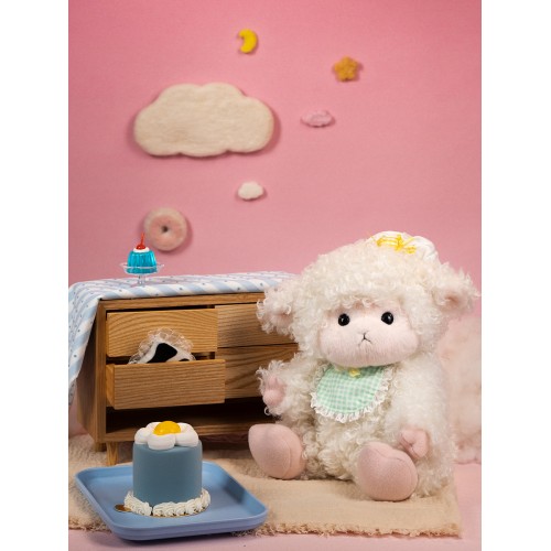 Авторская мягкая игрушка Lina Овечка белая с розовым в костюме размер M (±30 см) Авторская мягкая игрушка Lina Овечка белая с розовым в костюме размер M (±30 см)