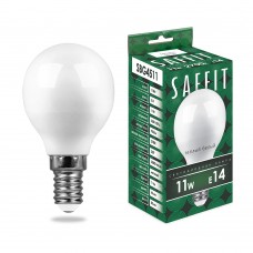 Лампа светодиодная SAFFIT SBG4511 Шарик E14 11W 230V 2700K 55136 Лампа светодиодная SAFFIT SBG4511 Шарик E14 11W 230V 2700K 55136