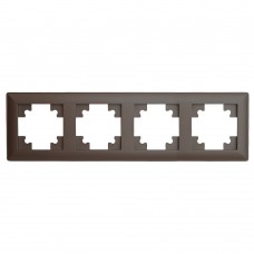 Рамка STEKKER, PFR00-7004-04 4-местная, пластик, серия Катрин, шоколад 39820 Рамка STEKKER, PFR00-7004-04 4-местная, пластик, серия Катрин, шоколад 39820