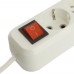 Удлинитель 3-местный с/з с выключ. STEKKER HM071-31-05 3x1мм2, 5м, 250В, 16А, 1USB+2C, 2.4A, сер Home, белый 50138