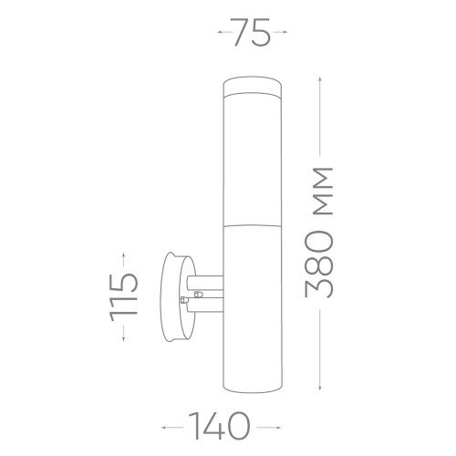 Светильник садово-парковый Feron DH021-B, Техно на стену вверх, 18W E27 230V, серебро