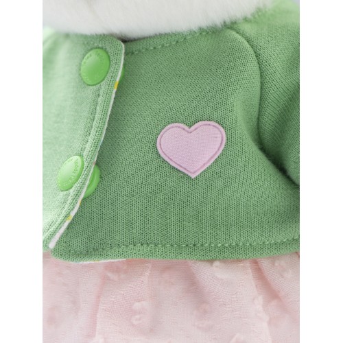 Авторская мягкая игрушка Lina Медведь Счастье белый с зеленым топиком и розовой юбочкой S (±20 см) Авторская мягкая игрушка Lina Медведь Счастье белый с зеленым топиком и розовой юбочкой S (±20 см)